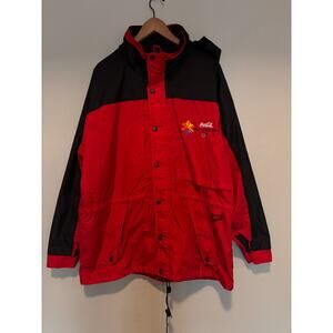 Tri Mountain Ski Jacket Mens Size XL Red Workwear Outdoor Hike Waterproof Cosy